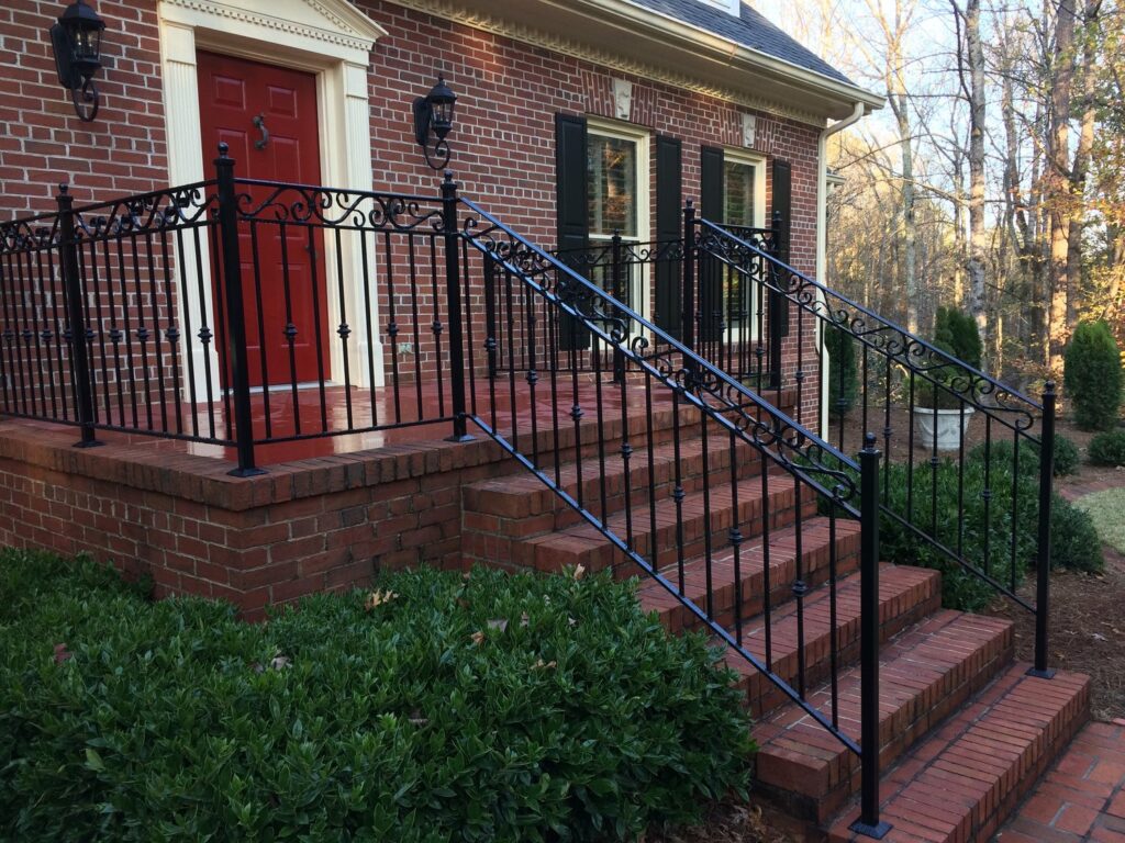 handrails for front steps side angle